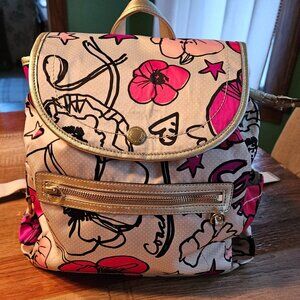Coach Kyra Poppy Floral Pattern Backpack